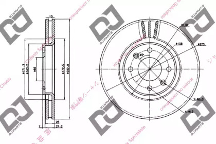 Тормозной диск DJ PARTS BD1181